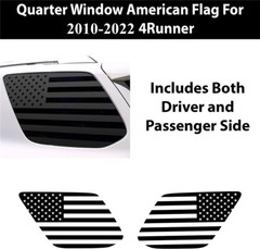 2Pcs American Flag Rear Side Window Decals Wrap For 2010-2022 Toyota 4Runner USA