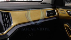 Premium Gold Brushed Aluminum Steel Vinyl Wrap Sticker Film Decal Air Release