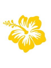 Hibiscus single flower Vinyl Decal-Sticker for Jeep Car Truck Bumper Wall Window