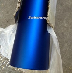 50FT x 5FT Entire Car Wrap Blue Metallic Matte Chrome Vinyl Film Sticker Decal