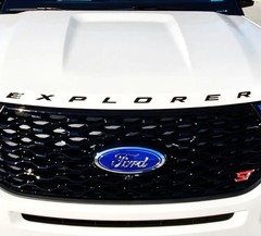 Matte Black Finish 3D Raised Font Hood Letter Pieces For 2011-up Ford Explorer