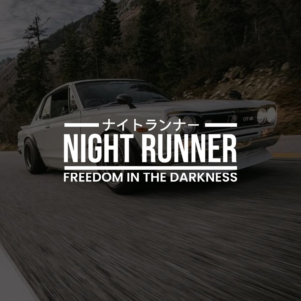 Night Runner JDM Kanji Japanese Drifting Sticker Decal night kids