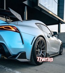 50FT x 5FT PET Silver Blue Magic Glossy Metallic Pearl Car Vinyl Wrap Sticker US