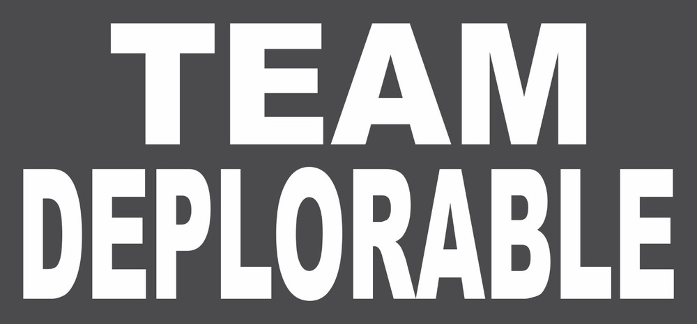TEAM DEPLORABLE Trump vinyl decal sticker die cut BS-4010
