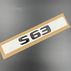 Glossy Black For Mercedes S63 AMG V8 BITURBO 4 MATIC Trunk Emblem Badge Sticker