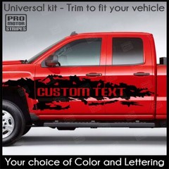 Side Mud Splash Decals Stripes For Chevrolet Silverado Colorado S10 WT LT EV