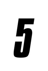 Racing Number #5 Motorcycle Vinyl Decal Sticker you choose size and color