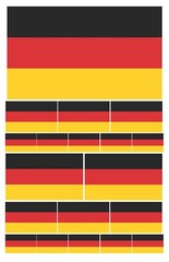 19Pcs Pack Lot German Germany Model2 Flags Assorted Sticker Decals