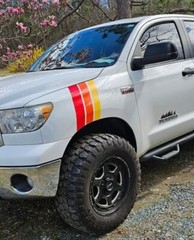 Compatible with Toyota Tri Color Hash Marks. Hood / Fender Stripes . Both Sides