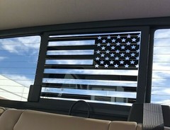2019-2023 Chevy Silverado Sierra Back Middle Window American Flag Outdoor Scene