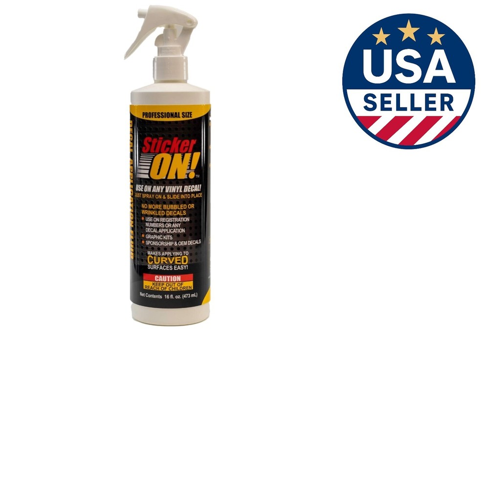 -On! 16 Ounce Decal Application Fluid for Precise Application on Curvy Surfaces