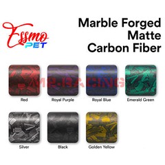 ESSMO PET Marble Forged Matte Carbon Fiber Emerald Green Car Vehicle Vinyl Wrap