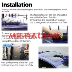 TPU Glass Sunroof Clear Bra VLT70% UV99% Block Windshield Sunshade Top Window