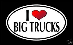 5.75″ I LOVE BIG TRUCKS vinyl decal sticker.. 4×4 TRUCK