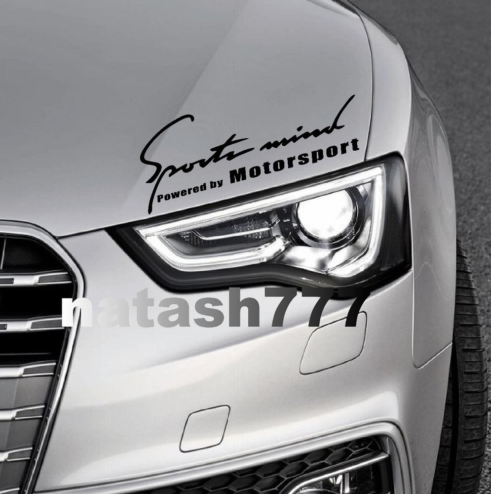 Sports mind Powered by Motorsport car Vinyl Decal sticker BLACK (Fits: BMW