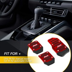 Universal Red Non-Slip Automatic Gas Brake Foot Pedal Pad Cover Accessories A