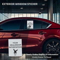 Window Stickers for Car Dealers -Plain Blank White – 8.5 x 11,