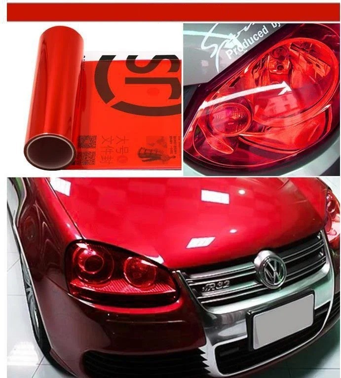 Gloss Dark Black Film Smoke Tint Lens Vinyl Wrap For Headlight Taillight