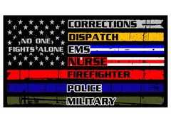 5.5″ Thin Blue Red Green Gold Line Vinyl Decal | Car Window | Police Military