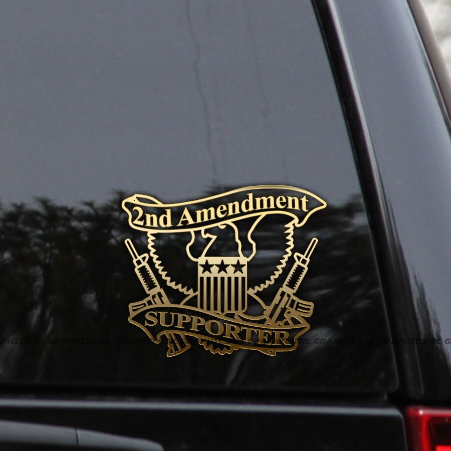 2nd Amendment Supporter Eagle Vinyl Decal Sticker