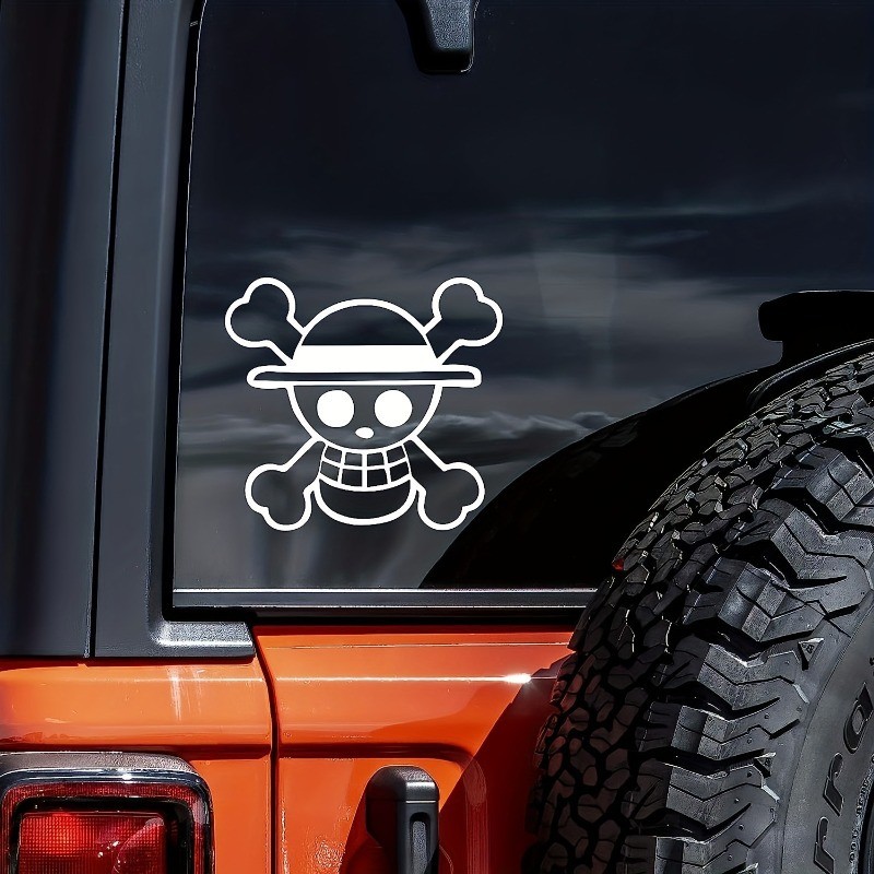 6x 5.5″*5″ One Piece Skull,Straw Hat Crew, Jolly Rodger, cut Vinyl Decal Sticker