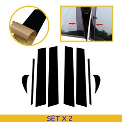 16X Fit Toyota Camry 2018-2021 Gloss Black Window Door Pillar Posts Decor Trim
