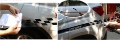 4x White Stripe Car Wheel Fender Sticker Vinyl Graphic Decal 56x10cm Universal