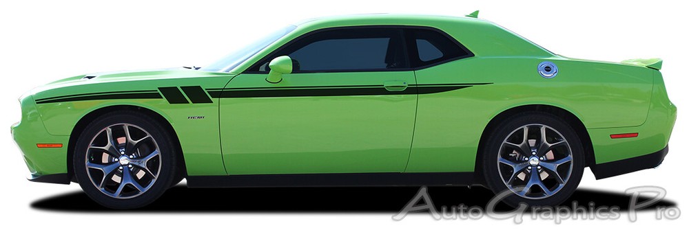 Fury Dual Side Stripes Door Decals Vinyl Graphic for 2011-2021 Dodge Challenger