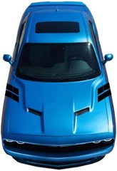 4pcs Matte Black Universal Car Hood Fender Racing Stripe Hash Mark Vinyl Decal