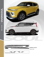 FOR 2020-2025 Kia Soul Stripes Side OVERSOUL Body Vinyl Graphics Accent Decals