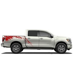 Bed mud splash graphics stickers decal compatible with Nissan Titan