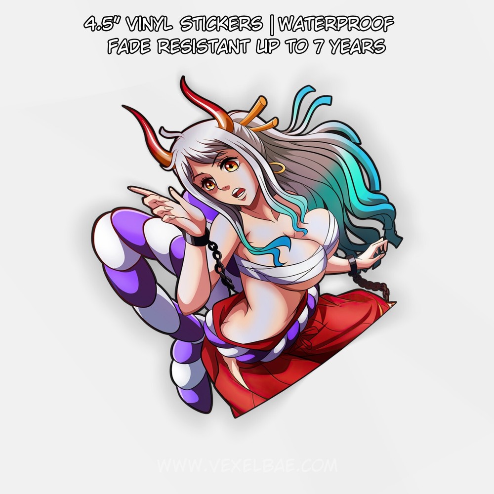 One Piece – Yamato | Lewd Anime Waifu Weeb JDM Vinyl Sticker Peeker Decal