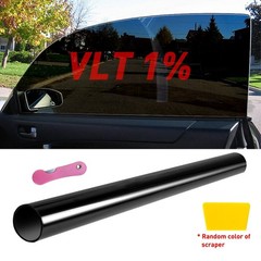 1-10x 20in x 10ft Black Window Tint Roll 1% VLT – Premium 2 Ply Automotive Film