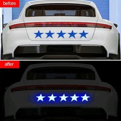 6pcs Reflective Star Decals Warning Tapes for Car Bike Nighttime Safety Stickers