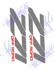 Z71 4×4 Off Road Decal Vinyl Sticker Fits Chevy Truck Silverado 1500 SILVER/RED