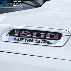 RAM 1500 Hood Emblem Overlay Decals L&R THIN RED LINE FLAG Fits 2019-2025 RAM