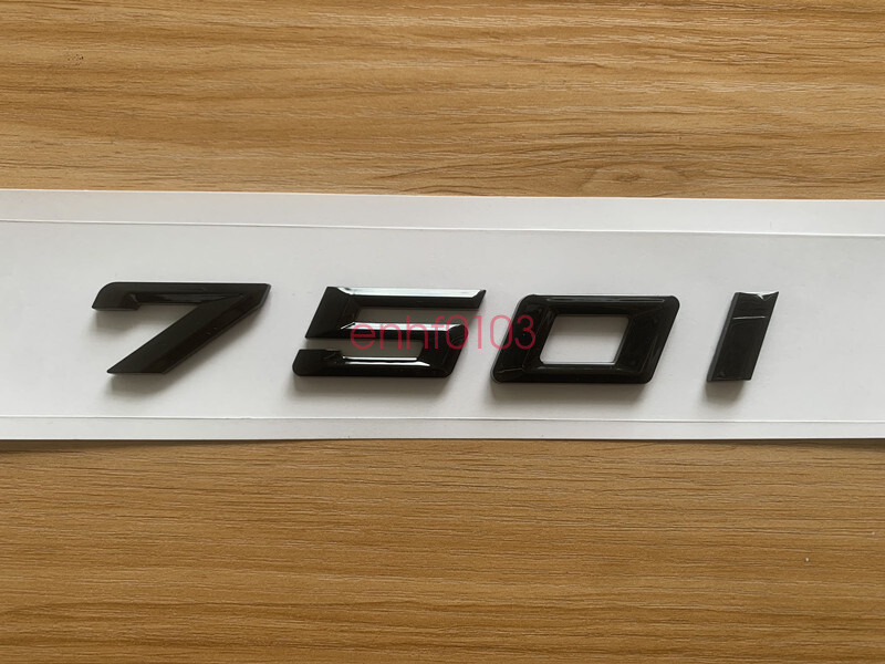 Gloss Black 3D ABS Letters Trunk 750i Emblem Rear Badge for BMW 2017-2022 750i