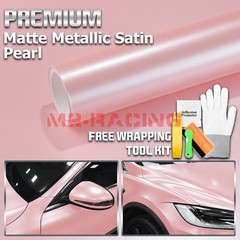Matte Metallic Satin Pearl Cherry Blossom Pink Car Vinyl Wrap Sticker Sheet Film