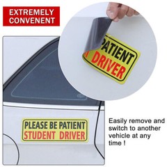 3 Pcs Student Driver Magnet Car Signs Please Be Patient Car Bumper Sticker Decal