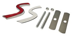 Chrome Finish Red S Letter Badge For MINI Cooper R50 R56 R60 F55 F56 Front/Back