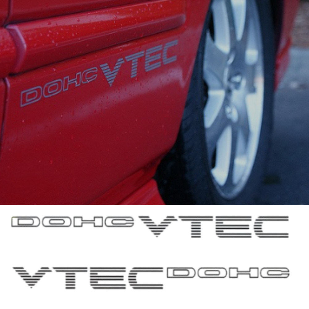 DOHC Vtec Stickers 92-00 Honda Civic Si Die Cut Vinyl OEM 1.2″ x 16″