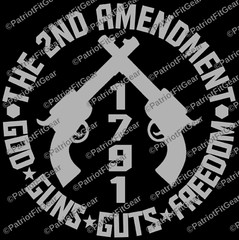 The 2nd Amendment,God Guns Freedom,Molon Labe,2A,Gun Rights,Custom Vinyl Decal