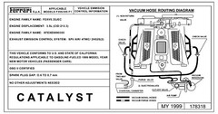 Ferrari Emission Control Information Data Plate Tag Decal Sub. 1999 F355 355 F1