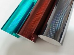 Gloss Red Green Black Chrome Prismatic Pattern Vinyl Car Wrap Sticker Decal Film
