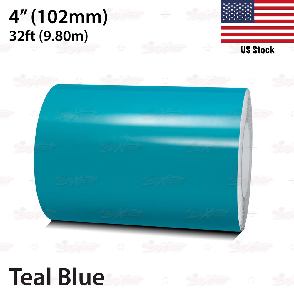 4″ Roll Vinyl Pinstriping Pin Stripe Line Tape Decal Sticker 102mm TEAL BLUE