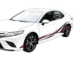 Graphics Flame Stripe Sticker For Toyota Camry Car Side Bumper Vinyl Decals