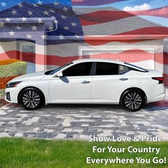 Fits Nissan Altima 2019 – 2023 Quarter Window American Flag Vinyl Decal Sticker