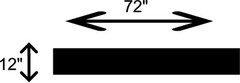 12″ x 72″ Solid Racing Stripe Vinyl Decal for Cars, Trucks, Autos, RV’s, Etc.