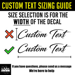Racing Vinyl Decal Sticker Text Script | CUSTOM Personalized Lettering 627