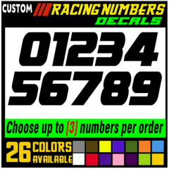 Racing Numbers Vinyl Decal Sticker for Dirt Bike Plate BMX Motocross Car [s19